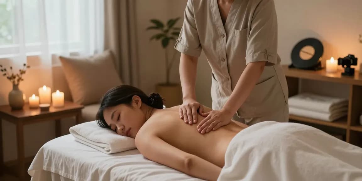 Experience 고양출장안마 in a serene home massage environment with calming ambiance.