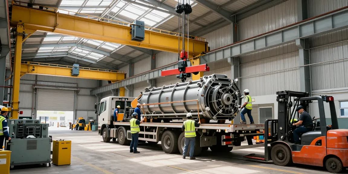 Machinery Movers executing a plant relocation in Toronto with cranes and industrial equipment.