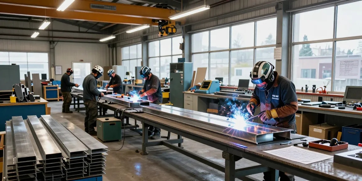 Custom metal fabrication in Vancouver with expert welders and tools in action