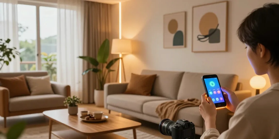 Instalare banda led în living, iluminat ambiental modern și confortabil.