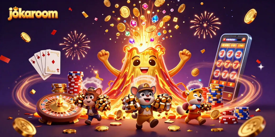 Experience the excitement of jokaroom's vibrant casino world with dynamic reels and treasure-filled gameplay.
