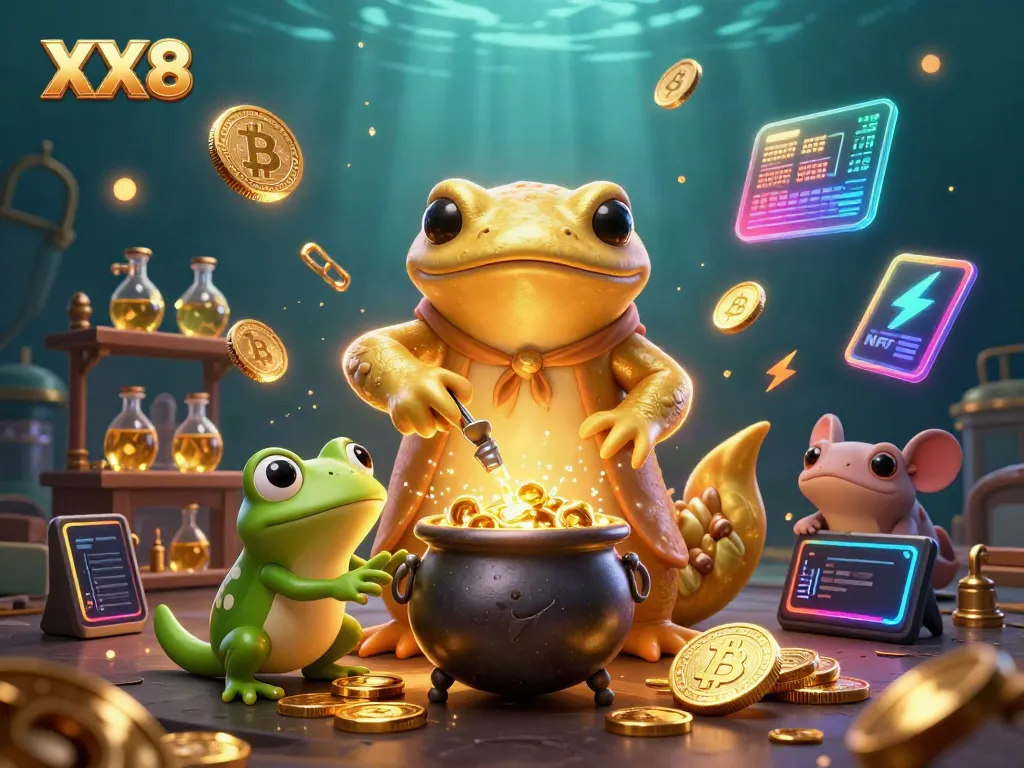 Experience thrilling gameplay with XX8, featuring a vibrant alchemist's world of gold coins and fortune.
