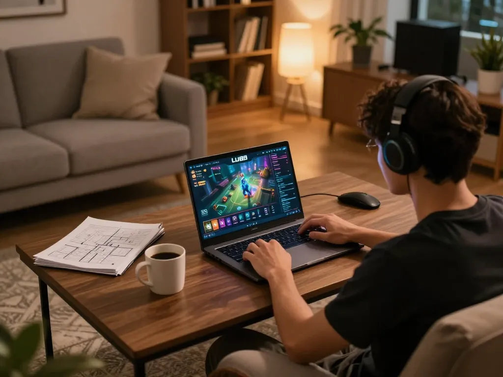 Experience the thrill of LU88 while strategizing at your home gaming setup with engaging visuals.