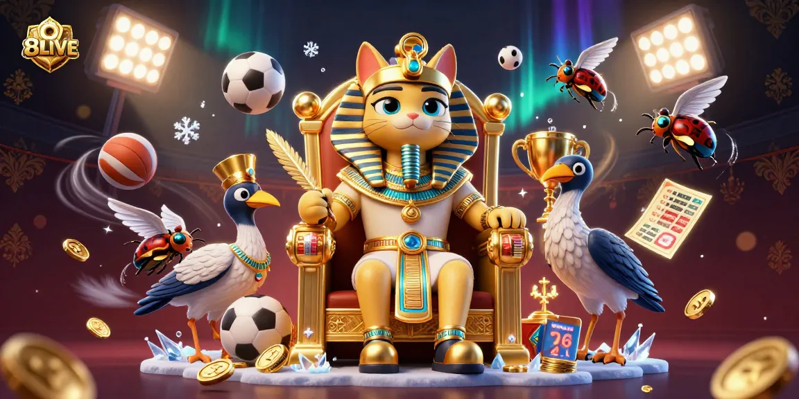 Experience the excitement of 8LIVE sports betting with dynamic elements and characters.