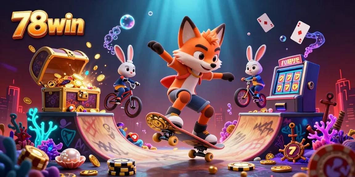 Experience the thrill of 78 win with vibrant 3D characters showcasing a dynamic casino adventure.