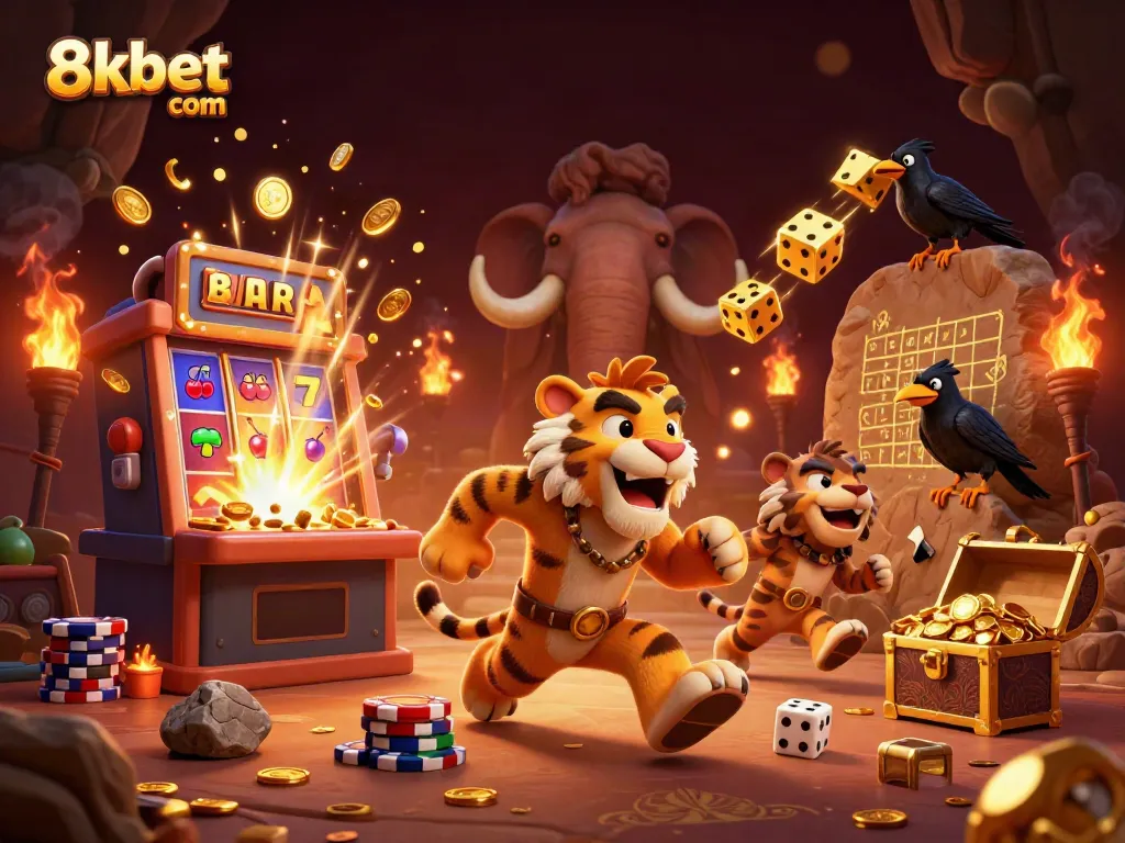 Experience thrilling wins with 8xbet com at this vibrant prehistoric casino scene.