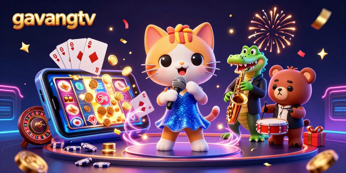 Experience live sports action with gavangtv showcased in a vibrant casino scene filled with engagement