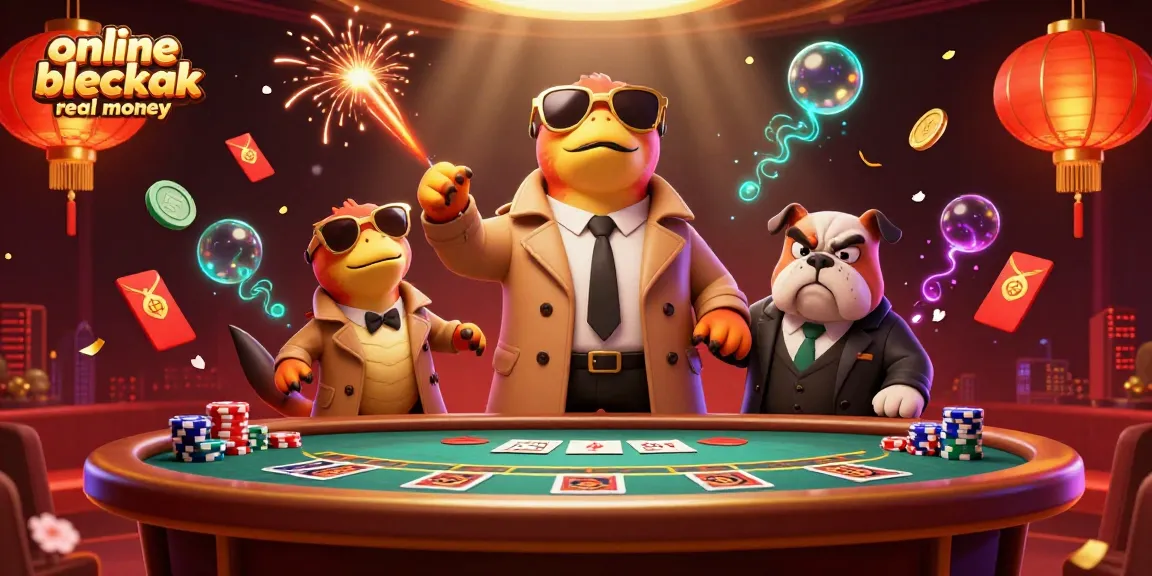 Engage in online blackjack real money at a vibrant, immersive casino scene with raptors and rich visuals.